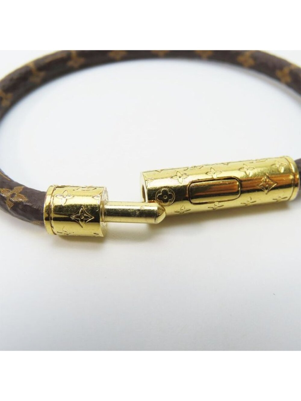 Louis Vuitton Bracelet Confidential M8274 F Monogram Metal Brown - Picture 4 of 9